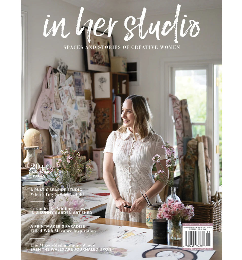 in her studio