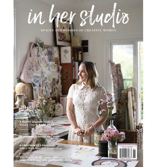 in her studio